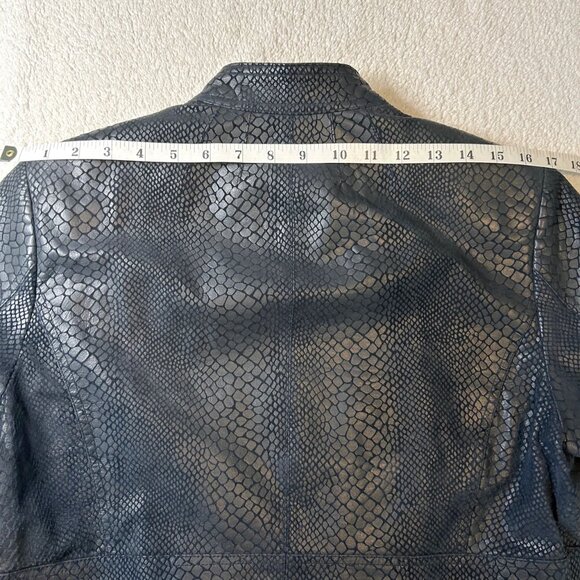 Alfani women's snakeskin pattern leather jacket - Picture 15 of 15